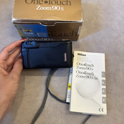 Nikon OneTouch Zoom 90s AF vintage 35mm film camera with original box and manual