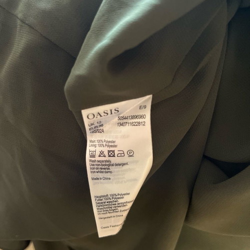 Oasis green dress size 38