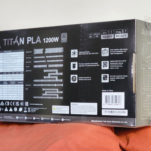 Montech Titan PLA 1200W power supply new, 80 Plus Platinum, full modular