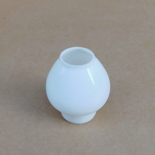 Vintage opaline glass shades, set of six for chandelier, spare parts