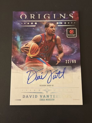David Vanterpool Panini Origins Euroleague 2025-26 Autographed Card