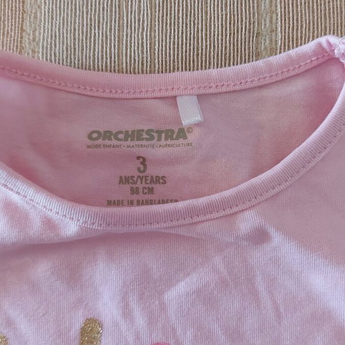 Orchestra summer t-shirts new, size 98 cm, age 3 years, pack of 2