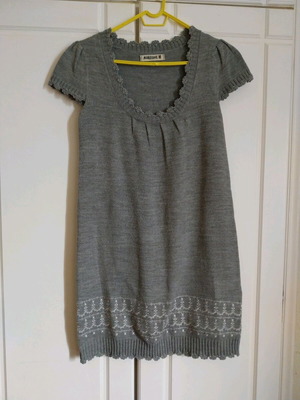 Sprider knitted dress like new, gray, size M
