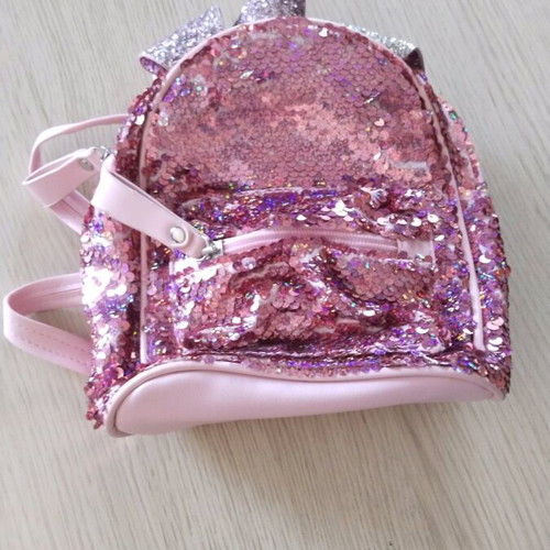 Cat And Jack Little Girls Unicorn backpack like new with pink sequins