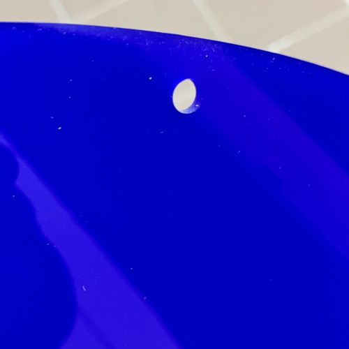 6 Blue Plexiglass Circles Like New, Diameter 50 cm