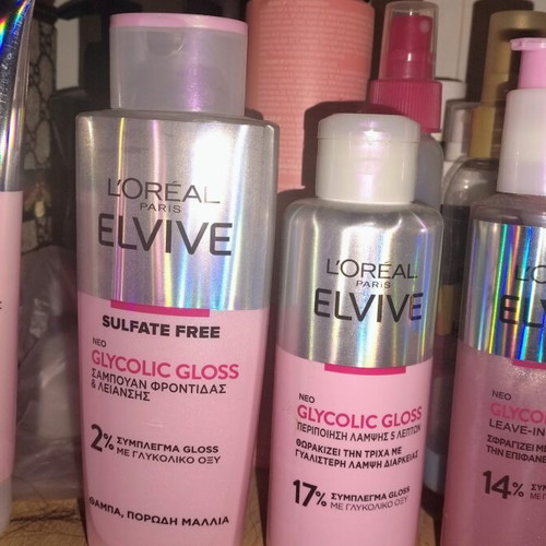 Elvive Glycolic Gloss hair care set