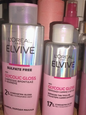 Elvive Glycolic Gloss hair care set