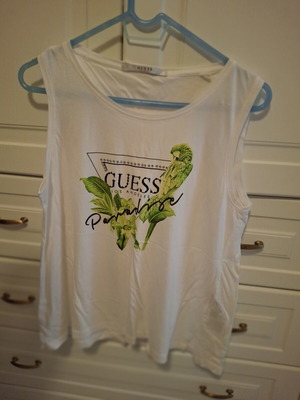 Guess sleeveless women's top like new, white, size M