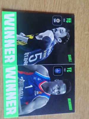 Winners Beaubois and Sanli stickers like new