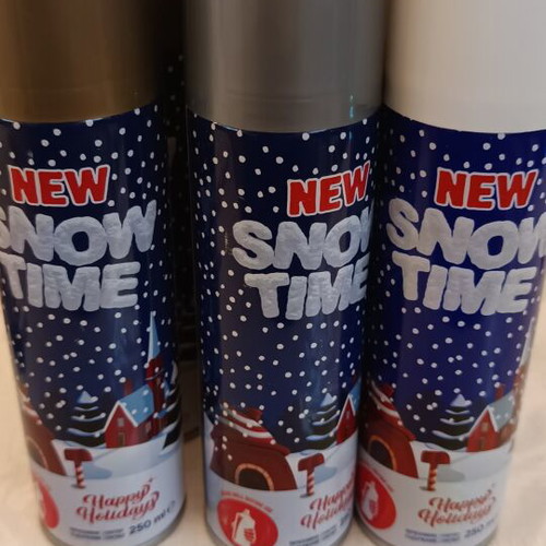 Snow Spray Set 6 Pieces 250ml New, Gold, Silver, White