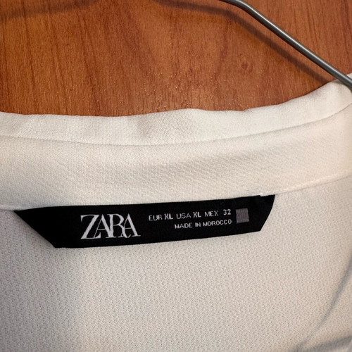 ZARA white midi dress XL like new with belt