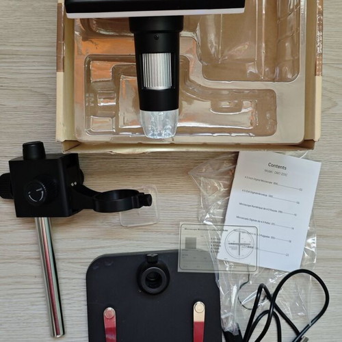 Digital Microscope DM7-Z01C with 4.3" LCD and up to 1000x Magnification