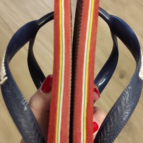 Havaianas flip flops used, size 39-40, blue and red