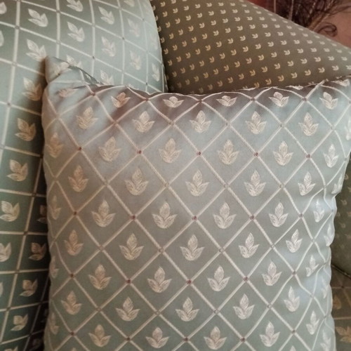 Sofa set 2+3 seats like new, sage green fabric