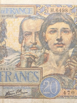 Γαλλία 20 Francs 1941 χαρτονόμισμα μεταχειρισμένο