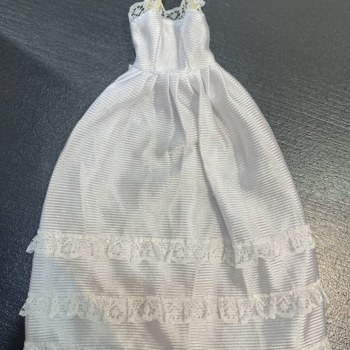 White doll wedding dress with delicate lace like new