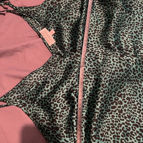 Satin one-piece jumpsuit like new, dark green, size M