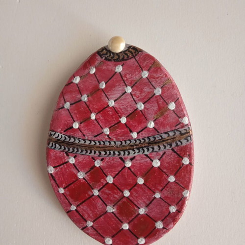Handmade clay magnets new, hand-painted with acrylics and gloss