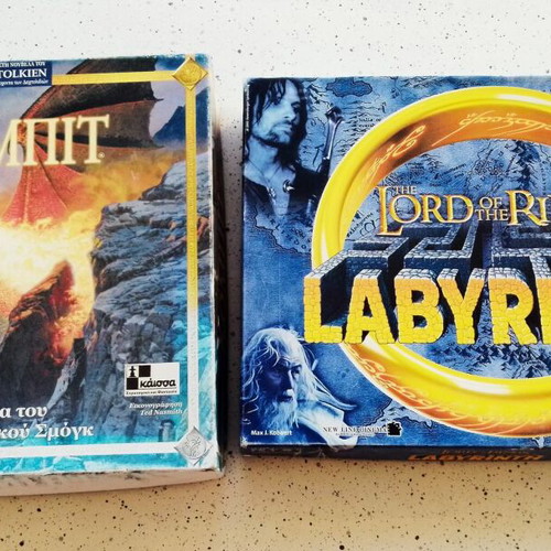 Board games used, Hobbit and Lord Of The Ring Labyrinth