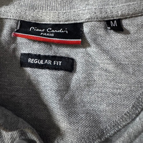 Pierre Cardin men's polo shirt used, size M, gray melange