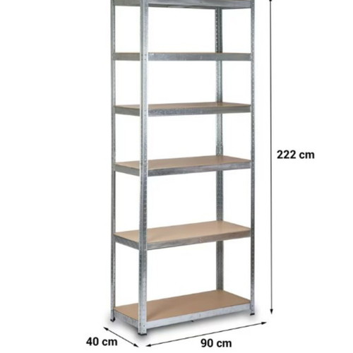 Dexion Shelf 222x90x40 cm new, galvanized, 6 levels