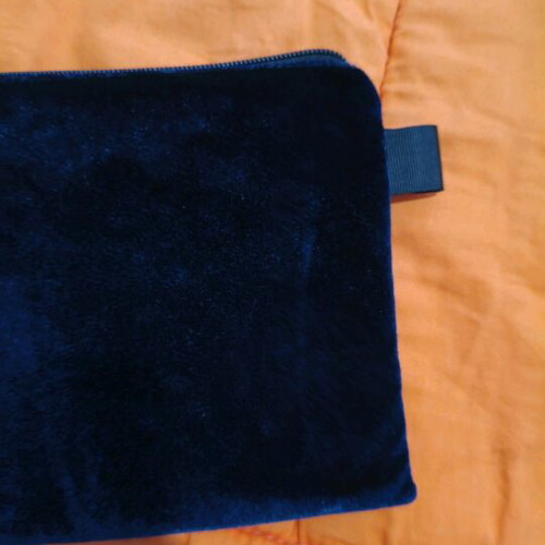 Handmade velvet toiletry bag new with zipper