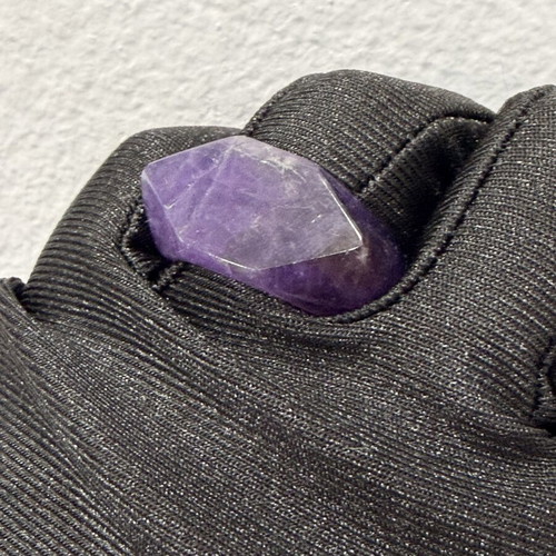 Amethyst ring new, carved from natural crystal