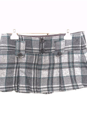 Bershka vintage plaid wool skirt like new, size 34