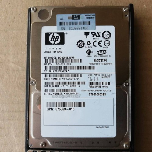 HP Seagate Savvio 300GB 16MB 10000rpm SAS 6 Gbit/s hard drive like new