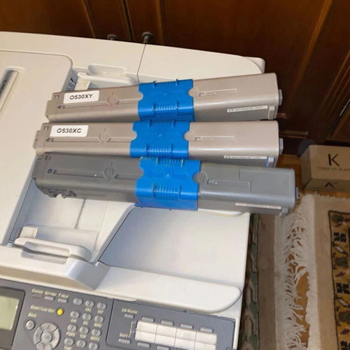 OKI MC562W printer scanner with 3 extra toners, needs LED head unit replacement