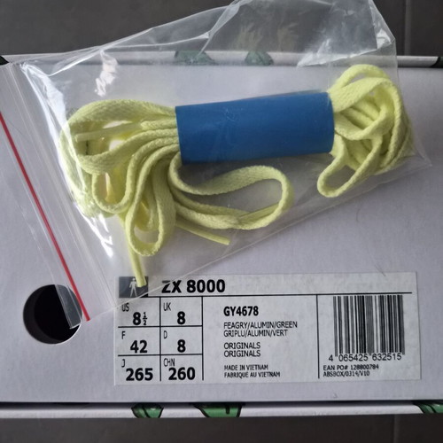 Adidas ZX 8000 Fresh Mint Tea sneakers, size 42, green
