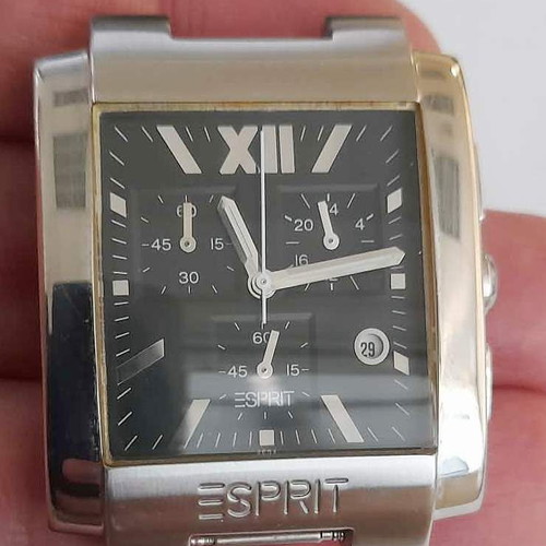 Esprit 805 Chronograph men's watch used, stainless steel, black dial