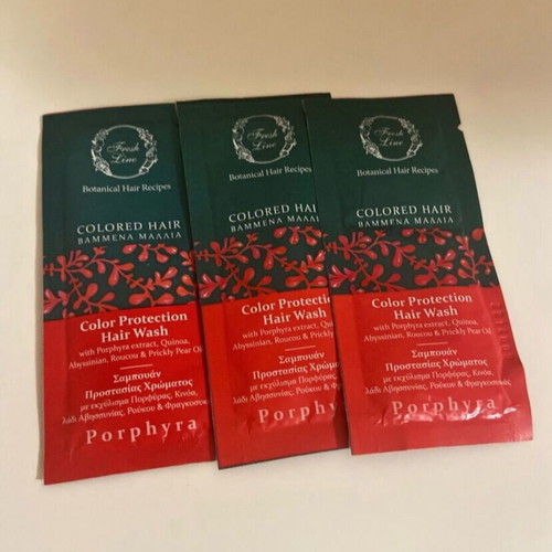 Fresh Line Porphyra Color Protection Shampoo Pack of 3 New