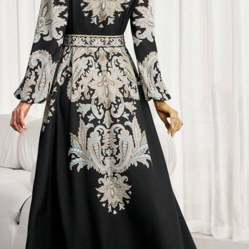Long dress new XL black and white