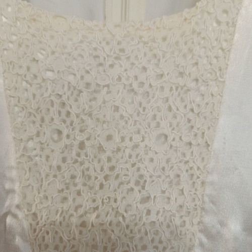 Palatino satin children's dress like new, white/beige size 110