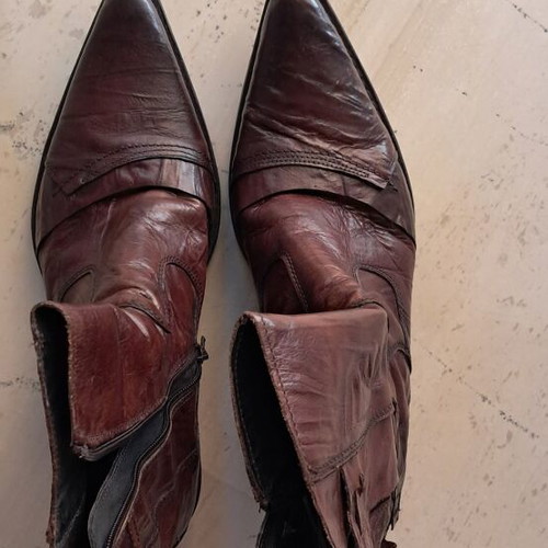 Bata leather boots size 42 like new, brown, zipper inside