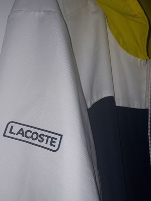 Lacoste μπουφάν αντιανεμικό καινούργιο XL άσπρο