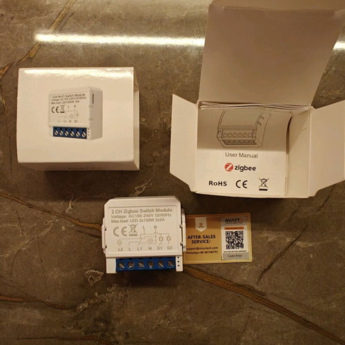 Avatto Zigbee 3.0 Smart Switch Module 2-Gang (ZWSM16) new