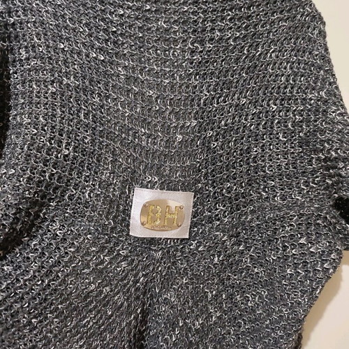 Women's knitted cardigan used with batwing sleeves gray melange