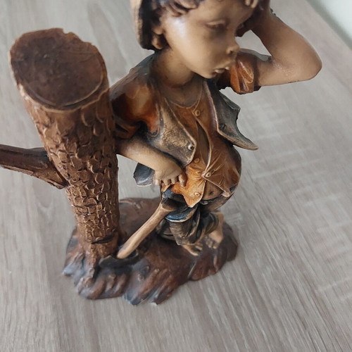 Decorative figurine 22 cm like new, rustic vintage style