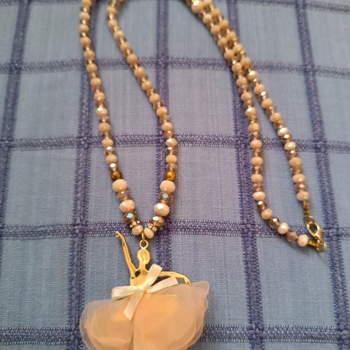 Long necklace with ballerina pendant like new