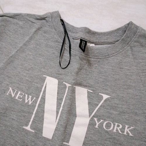 H&M Grey Mini Dress With Long Sleeves Like New