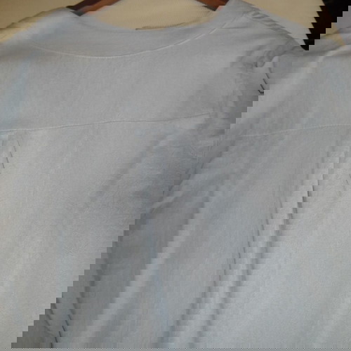 Φόρεμα σαν καινούργιο, γκρι σιέλ με τσέπες και πιέτα στην πλάτη