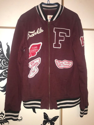 Franklin & Marshall jacket used, burgundy, collegiate style, size M