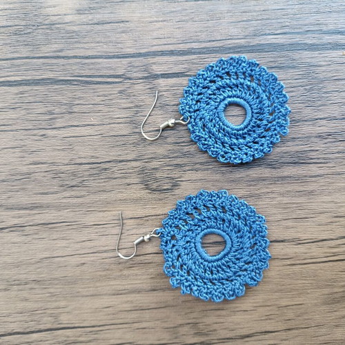Handmade crocheted earrings, unique designs