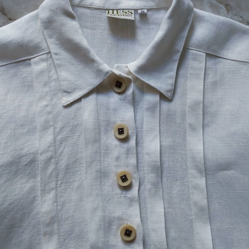 Linen women's shirt Hess, white, size L