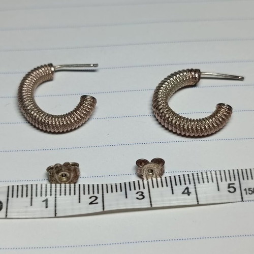Silver 925 spiral earrings, 2cm, 3.1g