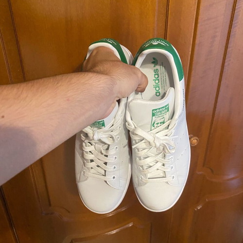 Adidas Stan Smith new, white with green details, size 44.5