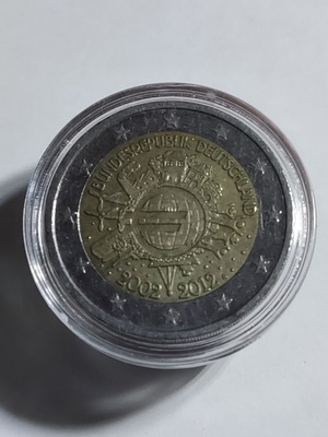 Γερμανία 2€ 2012 Euro Cash 10 χρόνια επετειακό δίευρο μεταχειρισμένο