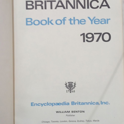 Britannica Book of the Year 1970 μεταχειρισμένο, αγγλικά
